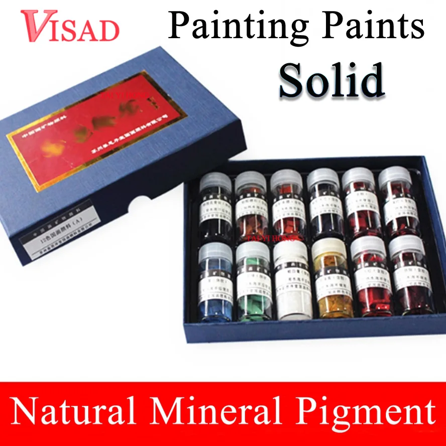 Buy 12 colors Solid Painting Paints Natural pigment
