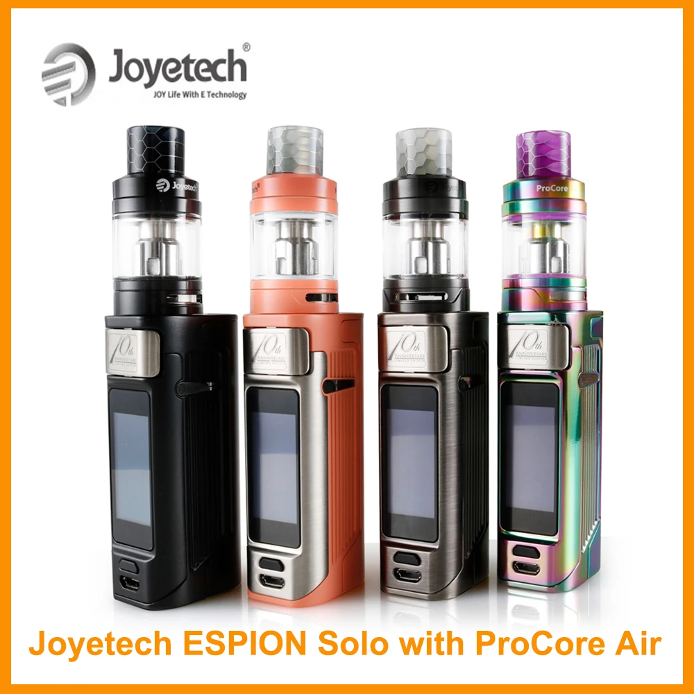 

Original Joyetech ESPION Solo Kit With ProCore Air Atomizer 4.5ml Output 80W With ProCA 0.4ohm Head E-Cigarette