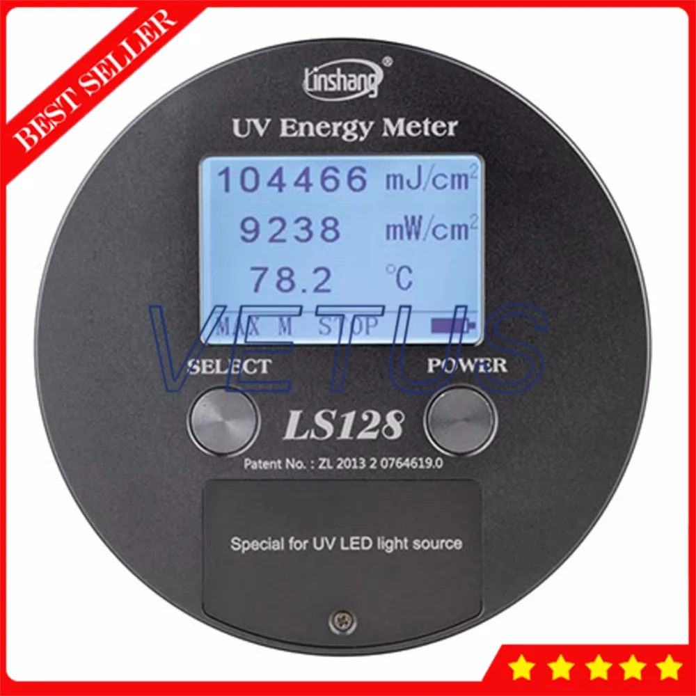 LS128 портативный цифровой УФ умный измеритель энергии для измерения температуры Измеритель интенсивности ультрафиолета тестер радиометр Ультрафиолетовый измеритель мощности