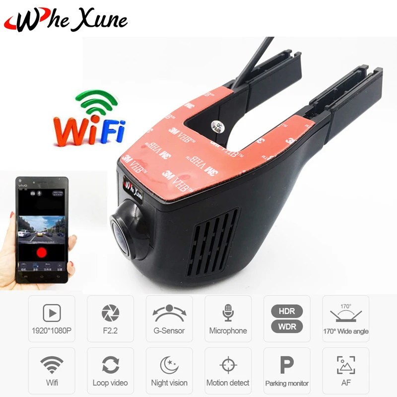 Whexune Новатэк 96658 Видеорегистраторы для автомобилей Full HD 1080 P Универсальный WiFi