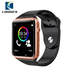 A1 Bluetooth Смарт часы наручные часы Спорт Шагомер Водонепроницаемый Для мужчин Smartwatch Поддержка SIM карты памяти для IOS Android-смартфон