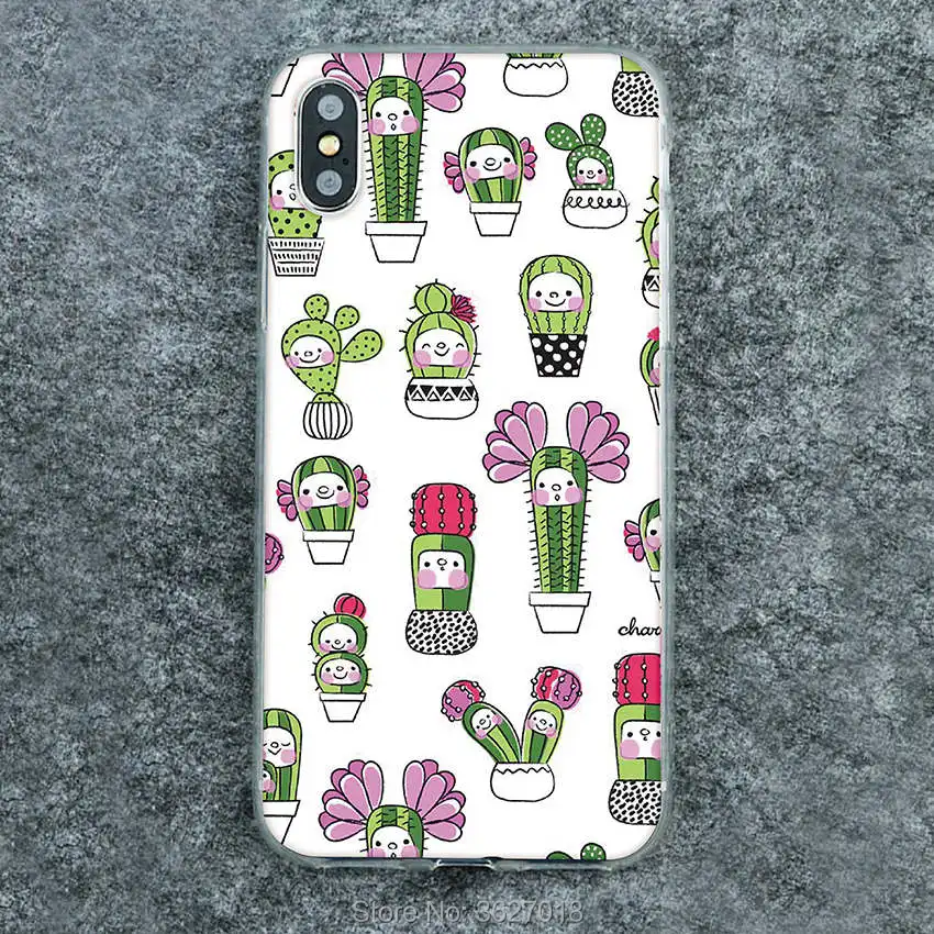 Для Vodafone Smart V8 X9 N8 N9 Lite C9 E9 E8 Prime 6 7 Turbo Ultra VDF 210 Забавный кактус с принтом мягкий из