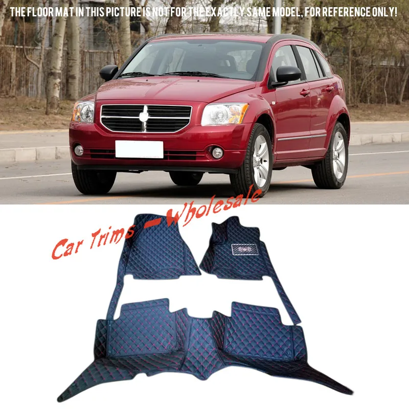 

For  Dodge Caliber 2007-2012   2008 2009 2010 2011  Black with Red Line Leather  Interior  Car Pad Car  Floor Mat