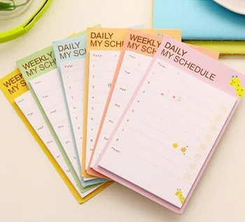 

30packs/Lot Fresh Weekly & Daily Students Schedule Notepad Sticky Note Memo Message Post Writing scratch pad