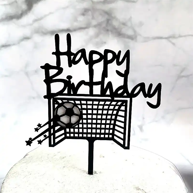 Ins New Football Acrylic Cake Topper Creative Soccer Happy