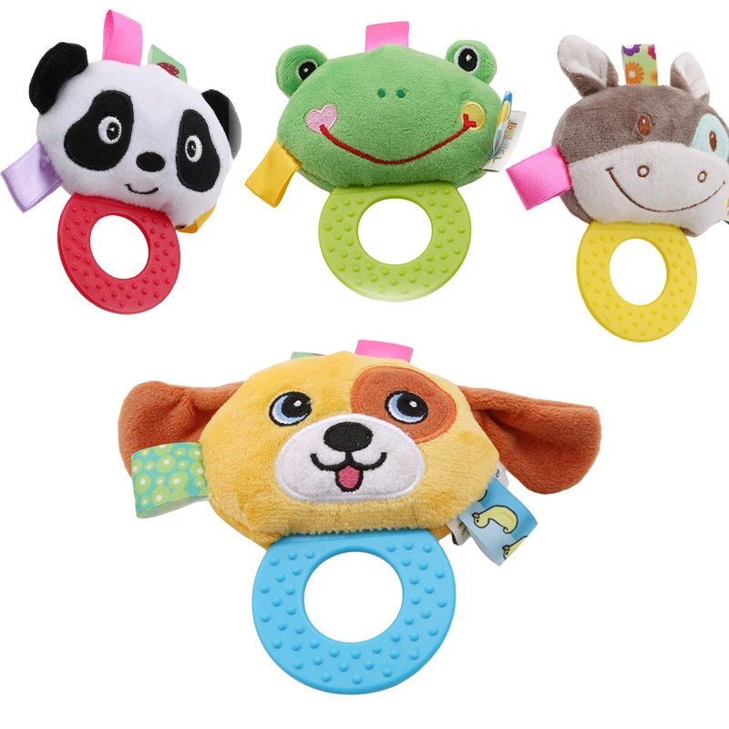 Newborn Rattles Toy Hand Bell Toddler Infant Rings Interactive Cute