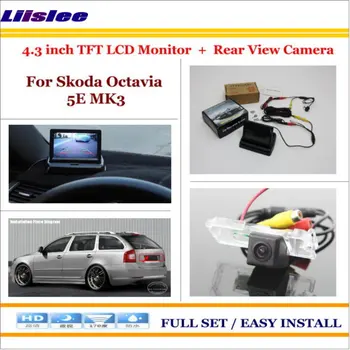 

For Skoda Octavia 5E MK3 Car 4.3" Color LCD Monitor Screen & Car Back Up Camera 2 in 1 Parking System