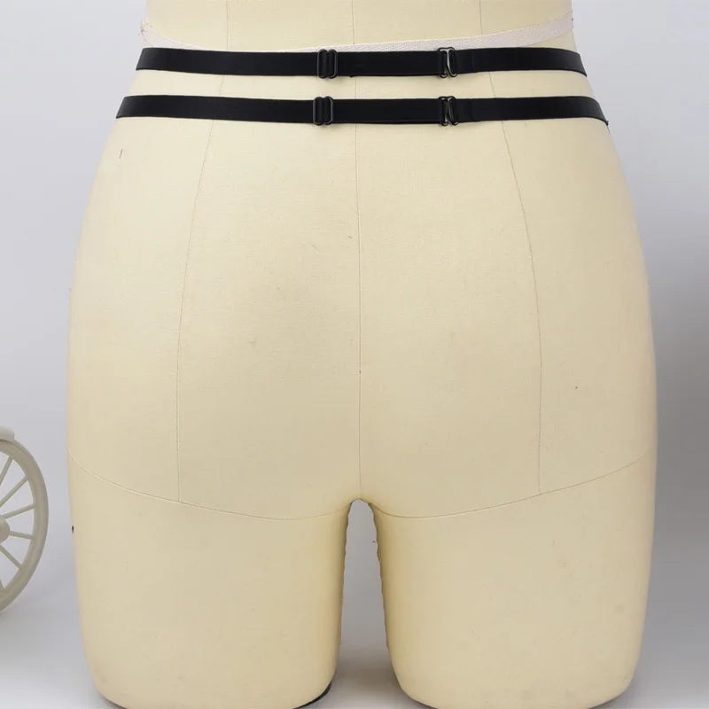 Harness Garter Belt Red Elastic Goth Lingerie Cage Suspender Belt Bondage Harness Sexy Wedding Garter Fetish Leg Stockings Belt