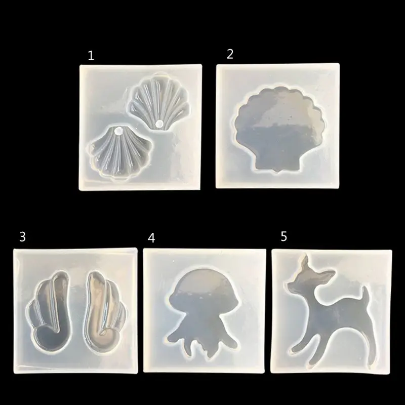 

Shell Deer Jellyfish Pendant Silicone Mold Resin Casting Jewelry Making Tools