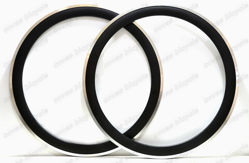 Best 700C 23mm Width Alloy brake surface carbon wheels 50mm depth Clincher Road Bike single Rim 3k/UD matte finish customizable decal 2