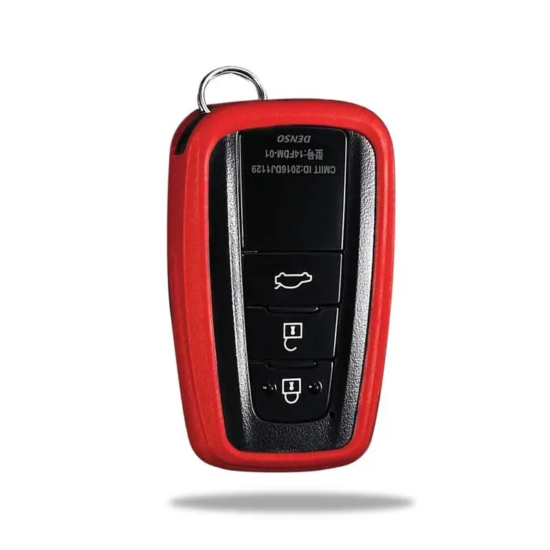 

1Pcs Red TPU Smart Key Fob Case Cover Holder Protector For Toyota Camry 2018 Key Case for Car New Fashion