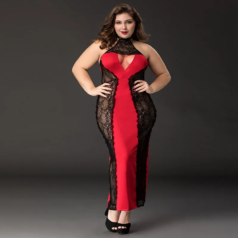 Женский костюм русалки для косплея размера плюс, сексуальное женское белье, Эротическая ночная рубашка без рукавов, Красное длинное вечернее платье P71152
