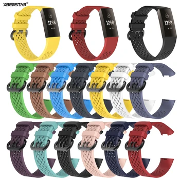 

Silicone Wristband Strap for Fitbit Charge 3 Fitness Activity Tracker Smartwatch Sports Watch Strap Band Small Large
