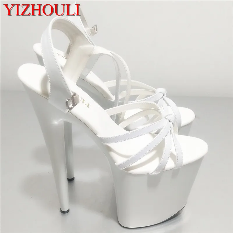 

Ultra fine with waterproof 20 cm heels sandals Suede south Korean new shoe manufacturers selling fashion show