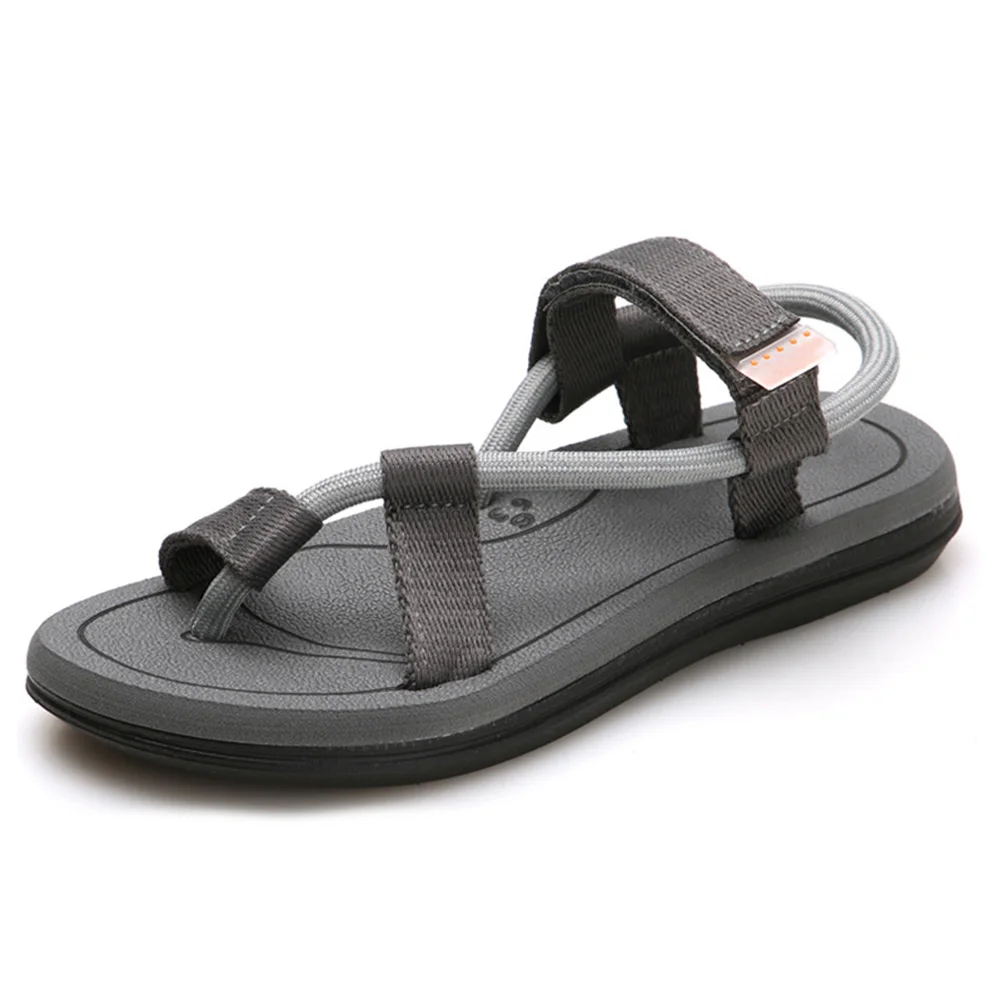 Новинка; женские и мужские уличные сандалии; Удобная нескользящая обувь для пеших прогулок и пеших прогулок; летняя пляжная обувь; BN99 - Цвет: Темно-серый