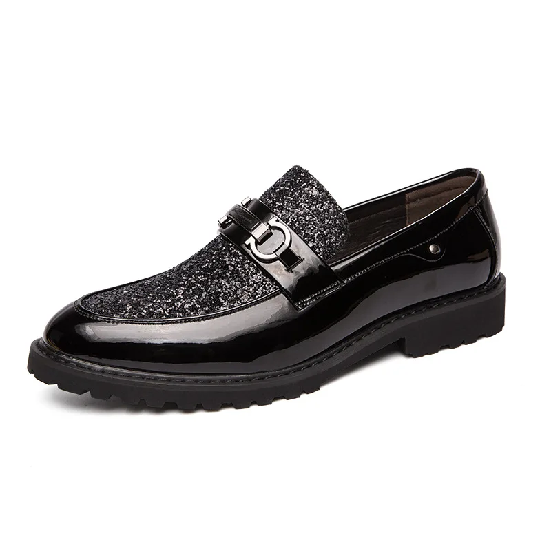 

Gold and silver cool desinger Oxford shoes for man Italian ballroom dress shoes male patent leather flat shoes plus size 46