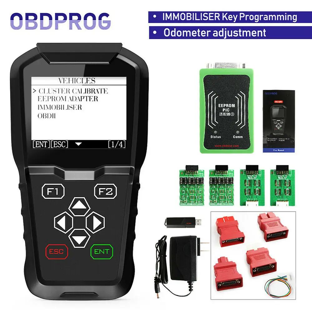 

OBDPROG MT601 Code Reader Odometer Correction Tool and OBDII Mileage Adjustment Odometer Reset Immobilizer OBD2 Diagnostic Tool