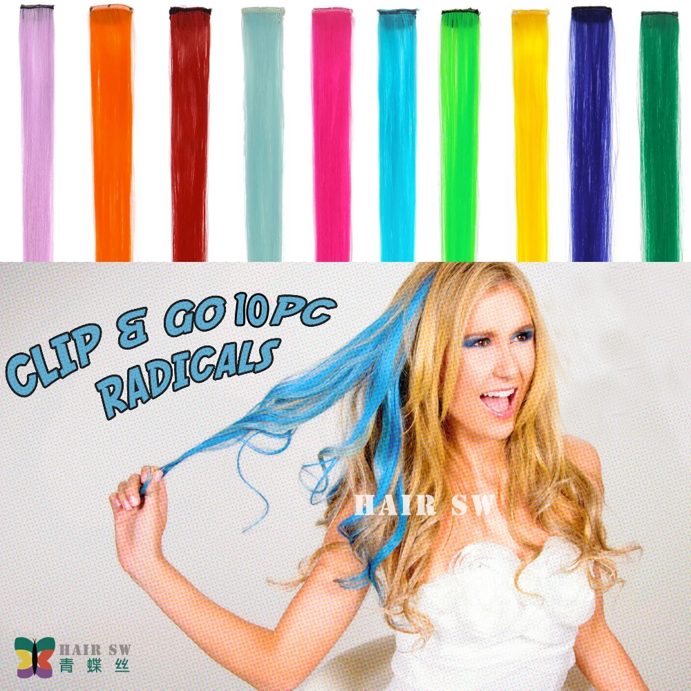 Highly Recommend Highlight Clip In Synthetic Hair Extensions Ombre