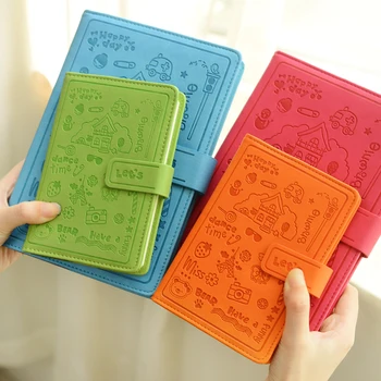 

Hot Cute diary leather Notebook paper A5 A6 128 sheets Note book Notepad Office School Supplies notebooks and journals Gift
