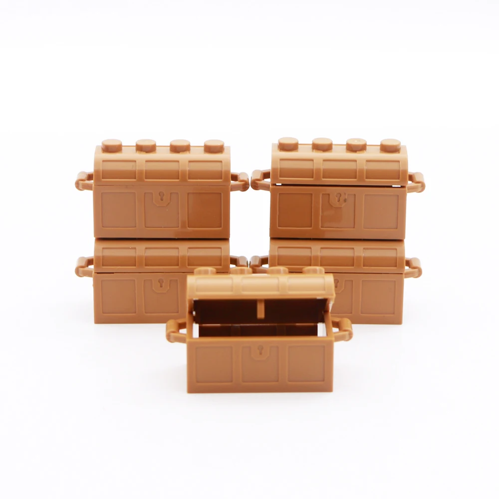City Accessories Blocks Box Treasure Chest Basket Foods Container Friends Building MOC Bricks Toys Compatible LegoINGlys Parts (2)