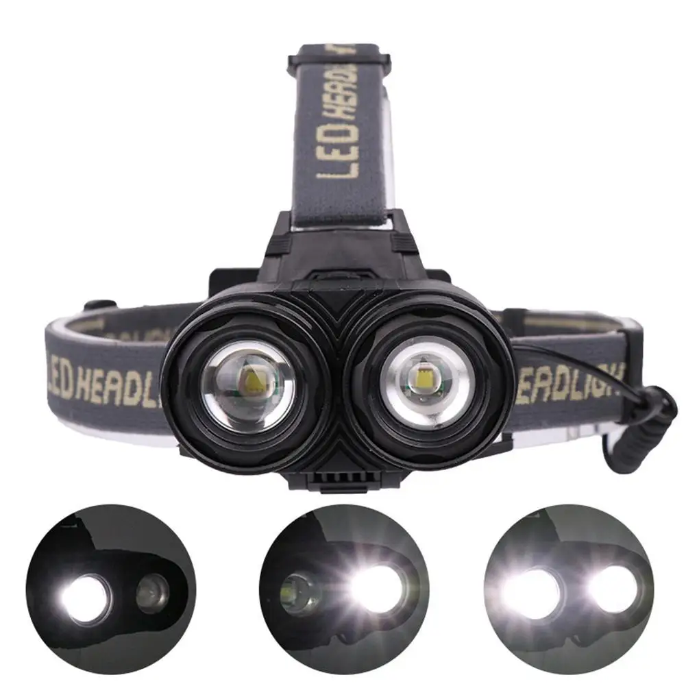Professional T6 Led Headlamp Zoomable Headlight 4 Modes LED Head Lamp Fishing Torch Lantern For Cycling Camping | Лампы и освещение