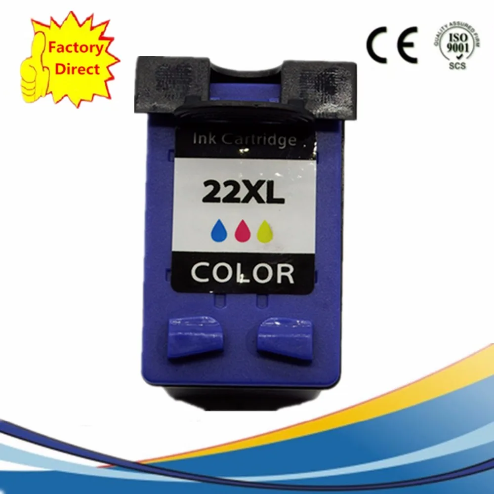 Картридж с чернилами Восстановленный для HP22XL 22 XL PhotoSmart PSC 1401 1402 1403 1406 1408 1410 A 1410v 1410xi