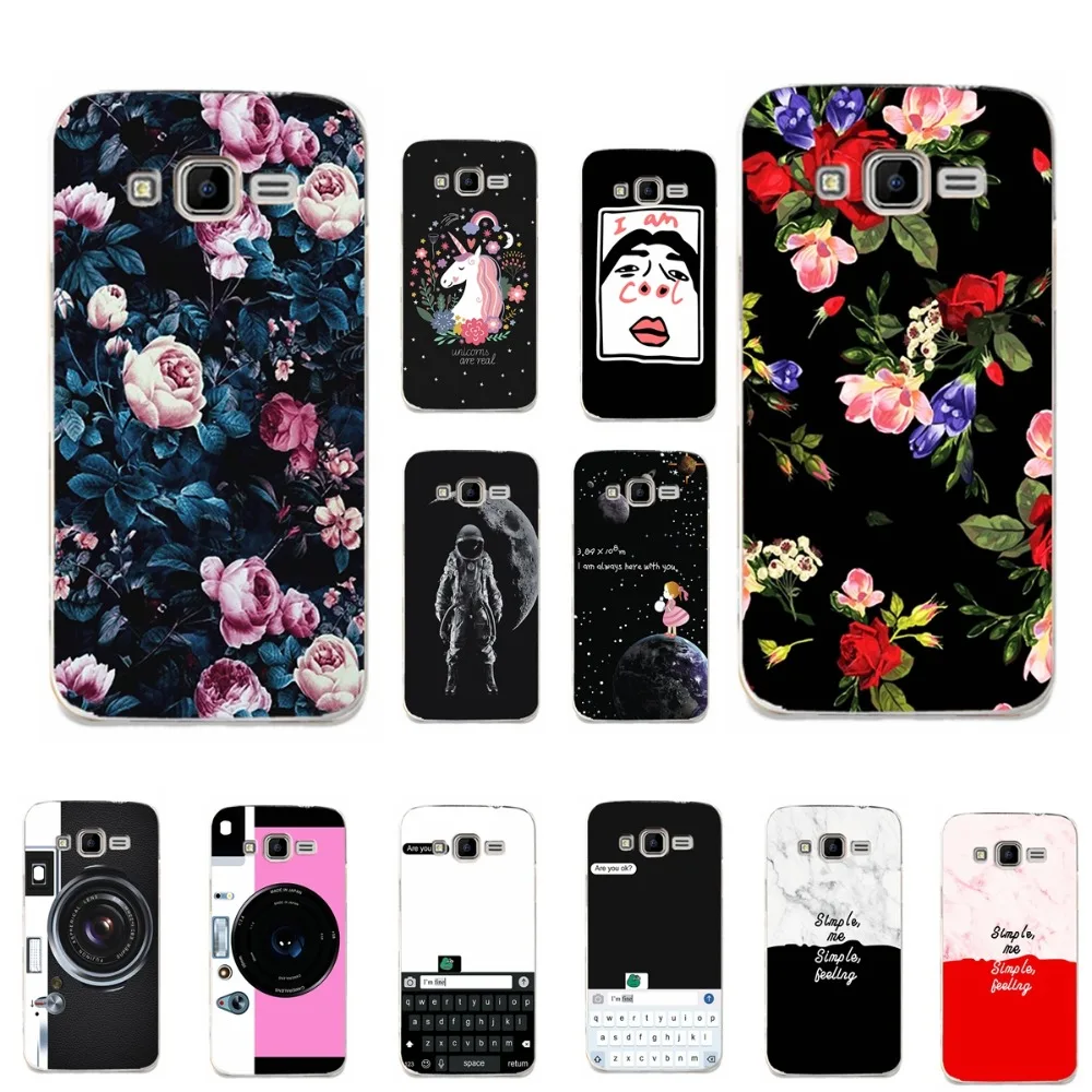 

Lovers Chic Vintage flowers Phone Case For Samsung G360 Soft TPU Silicone For Samsung Galaxy Core Prime G360 G360H G3606 G3608