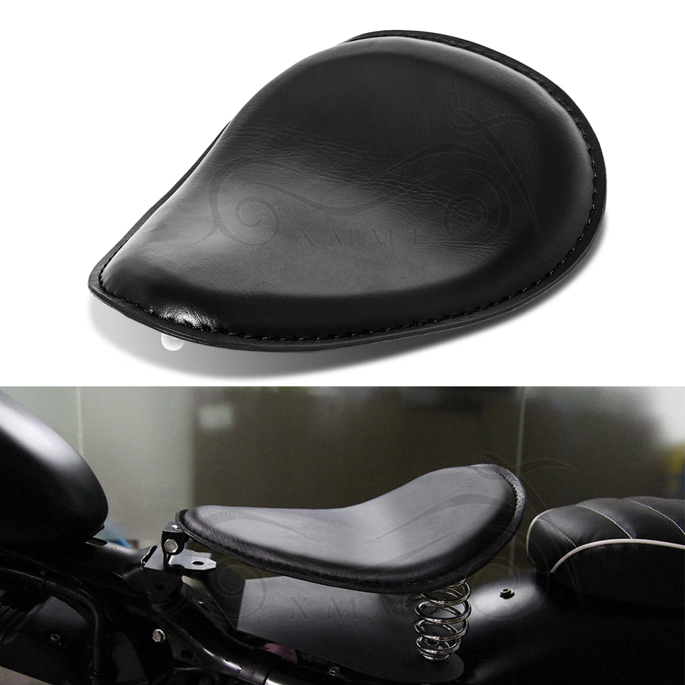 

Motorcycle Solo Driver Seat Black For Harley Sportster XL 883 1200 72 48 Chopper Bobber Custom