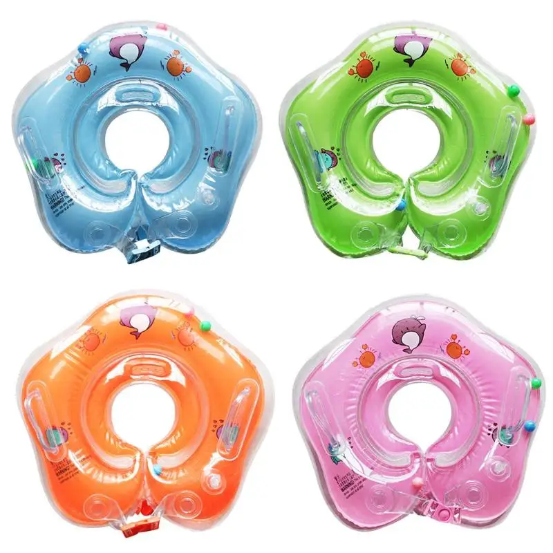 Swimming Baby Accessories Neck Ring Tube Safety Infant Float Circle for Bathing Inflatable Inflatable Water Drink Cup 