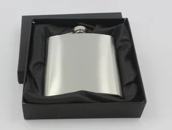 

100pcs/lot Portable Stainless Steel 7oz Hip Flask Flagon Whiskey Wine Pot Bottle Gift Free Shipping