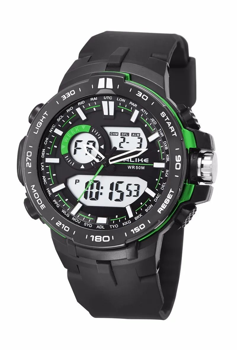 2019 новый бренд ALIKE повседневные часы мужские G стиль водостойкие спортивные военные часы шок мужские Роскошные Аналоговые Цифровые