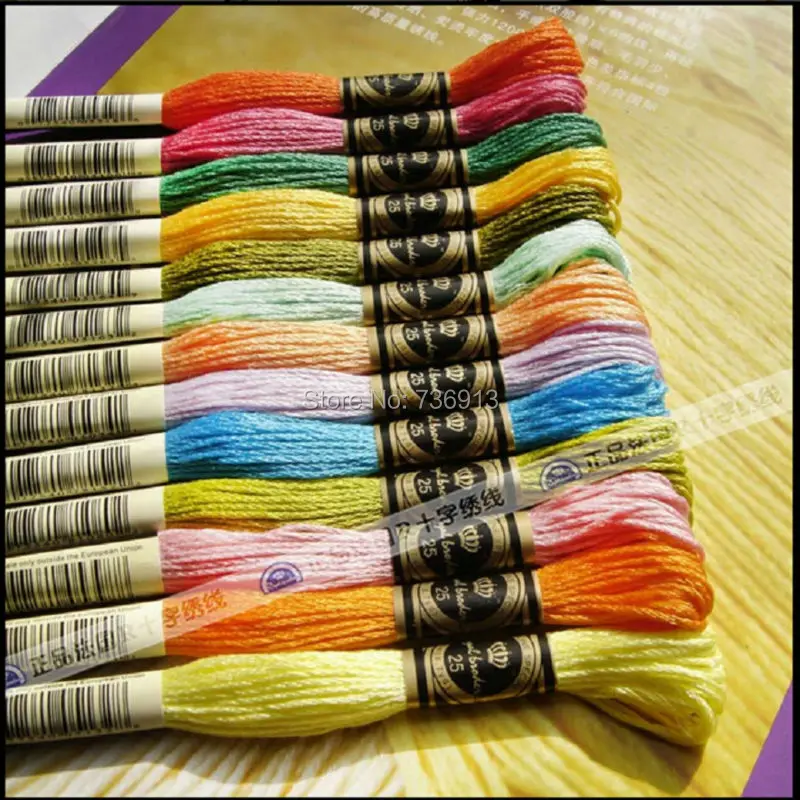 

Total 600 pieces Royal Embroidery Cross stitch Floss Yarn Thread--Choose any colors and quantity
