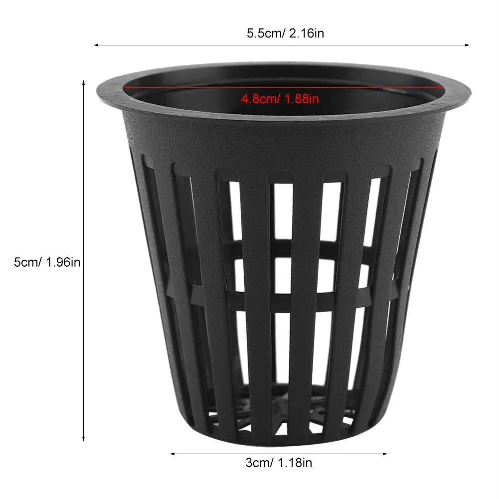 10 шт./компл. прочной безопасной Пластик корзинка для выращивания в гидропонике чашка для сада посадка на балконе гидропоники аэропонного посадки расти с настраиваемым потоком воздуха, клон kayfun - Цвет: Черный