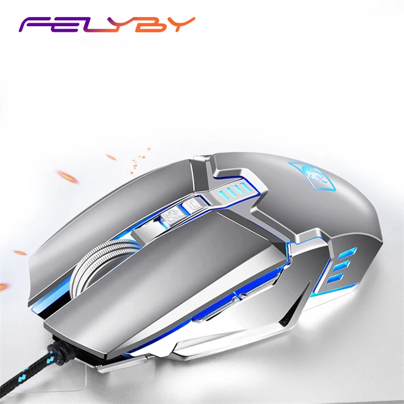 

FELYBY M312 metal e-sports mechanical programming gaming silent mouse for computers and laptops