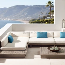 Выветренная Тиковая садовая уличная мебель деревянный Большой Диван