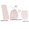 A Set Newborn Baby Easy Swaddle Wrap,Drawstring Sack,Handy Assistant Photo Shoot Prop for Little Infant Photography Accessories 3