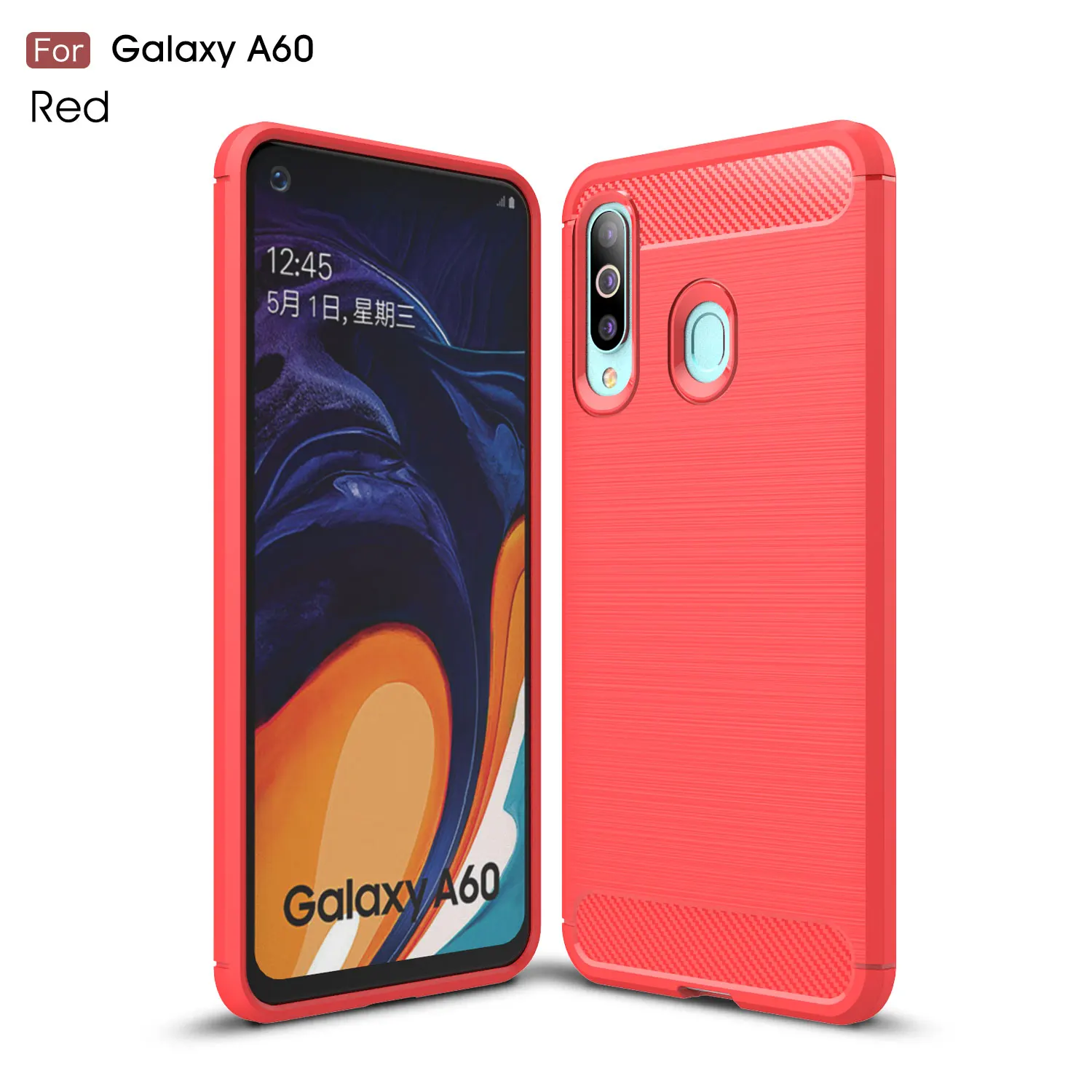 For Samsung Galaxy A60 Case for Galaxy A30 40 50 60 70 Business Soft Case Silicone Rubber Phone Cover for Samsung Galaxy A60