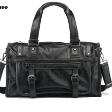 Новая мода ретро Мужская Высококачественная багажная сумка из искусственной кожи простая переносная вместительная многофункциональная Мужская короткая дорожная сумка L266