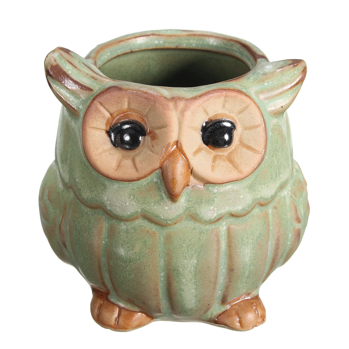 Buy Ceramic Owl Flower Pot Planter Mini Succulent Plant Pot Flower Nursery Pot