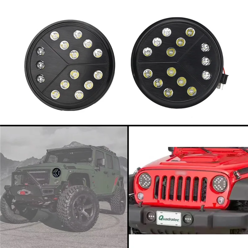  2x 7 inch 40W LED Headlight Car HiLow Beam Headlamp Bulbs For 2007-2017 Jeep Wrangler JK Unlimited 2 4 Door 1997-2006 TJ Driving Lights (3)