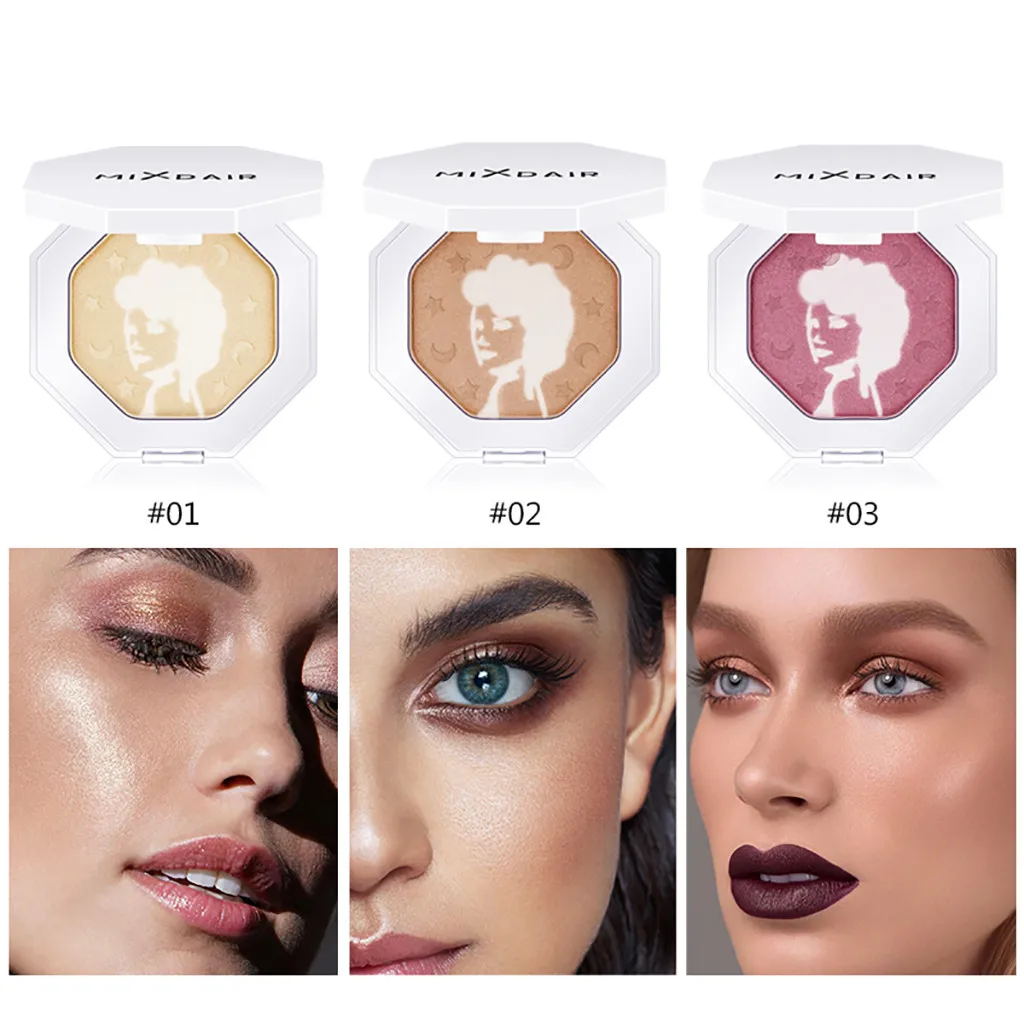 

MIXDAIR Two-Color High-Gloss Powder New Light And Delicate Repairing Makeup Long-Lasting Powder Foundation Brighten Skin