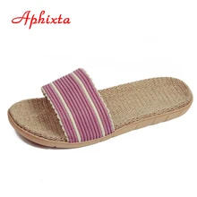 Spring Summer Indoor Slipper Anti Slip Linen Home Shoes Women Men Flat Sweat-absorbent Breathable Soft Floor
