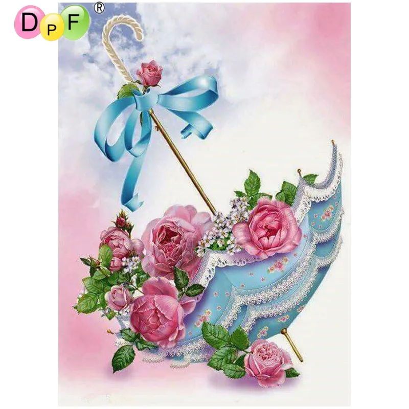 DPF Diamond embroidery flower umbrella rhinestone Diamond Painting