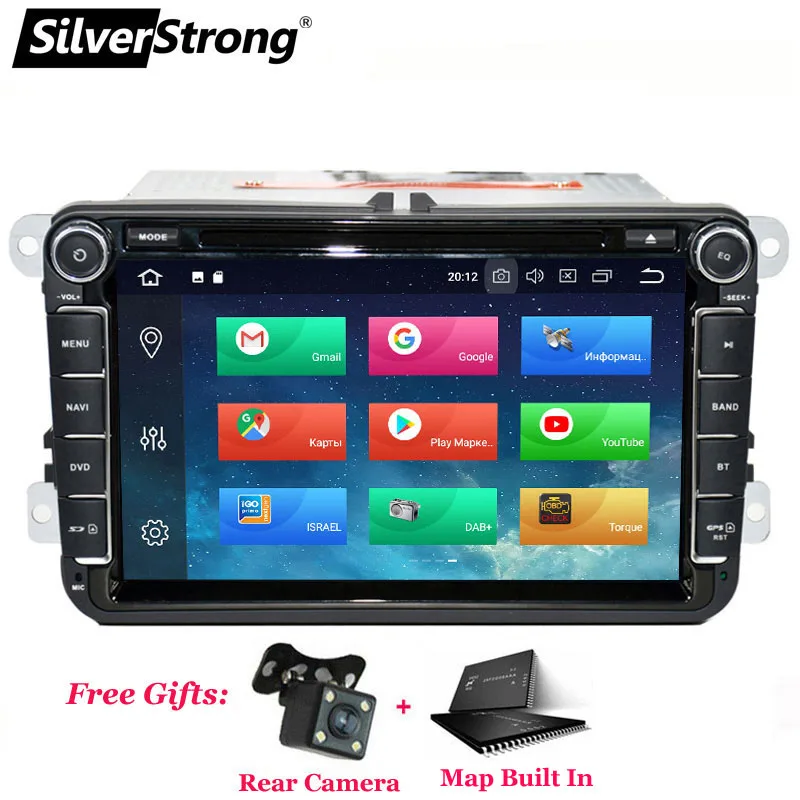 SilverStrong 4G+ 32G Android9.0VW автомобильный DVD TPMS для Volkswagen PASSAT для Golf MK6 Navi gps B5 B6 B7 801X5 - Цвет: 801X5 CAM