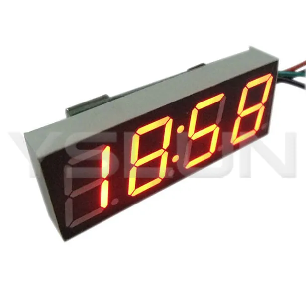 Mini LED Clock 0.56" Yellow LED Digital Clock DC12V 24V Clock Panel