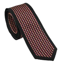 Галстуки Coachella черные с красными клетками Окаймленный дизайн шейный платок из микрофибры обтягивающий галстук 6 см