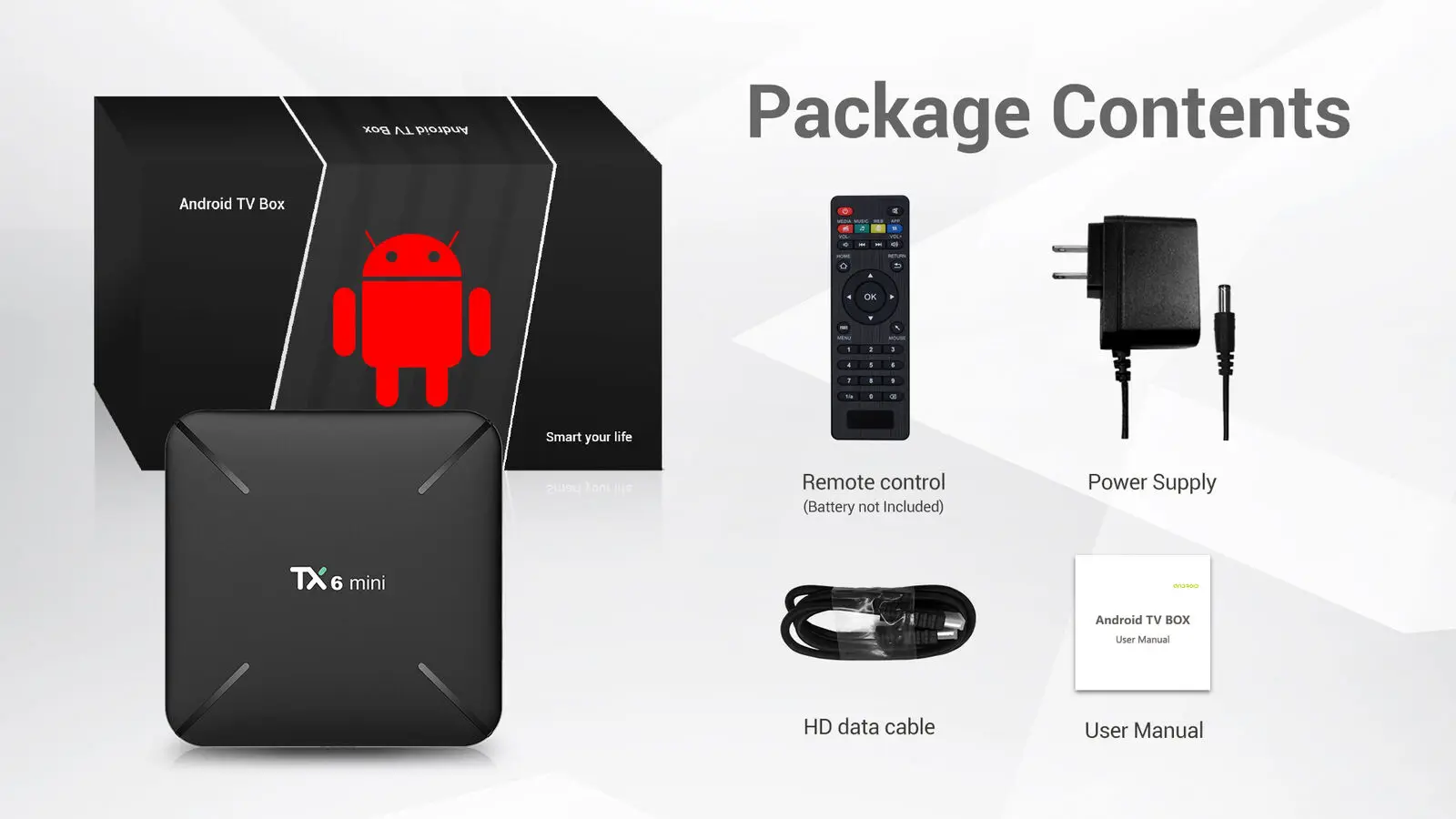 6K TX6 Мини Android 9,0 четырехъядерный процессор 2+ 16GB Смарт ТВ коробка wifi USB H.265 медиа телеприставка HDMI 4K медиа стример