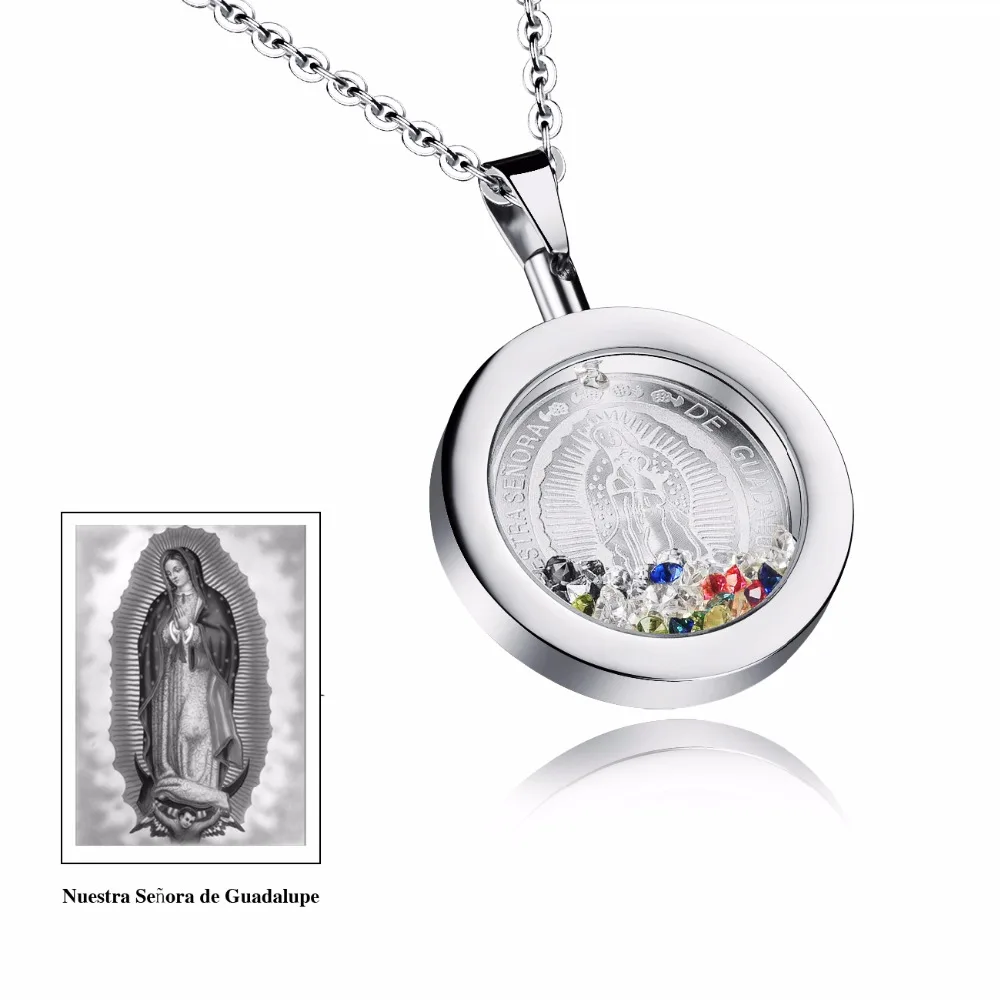 

Personalized Fashion Jewelry Virgin Mary Pendant statement Necklaces for Women in Silver Gold color 316 stainless steel Chain