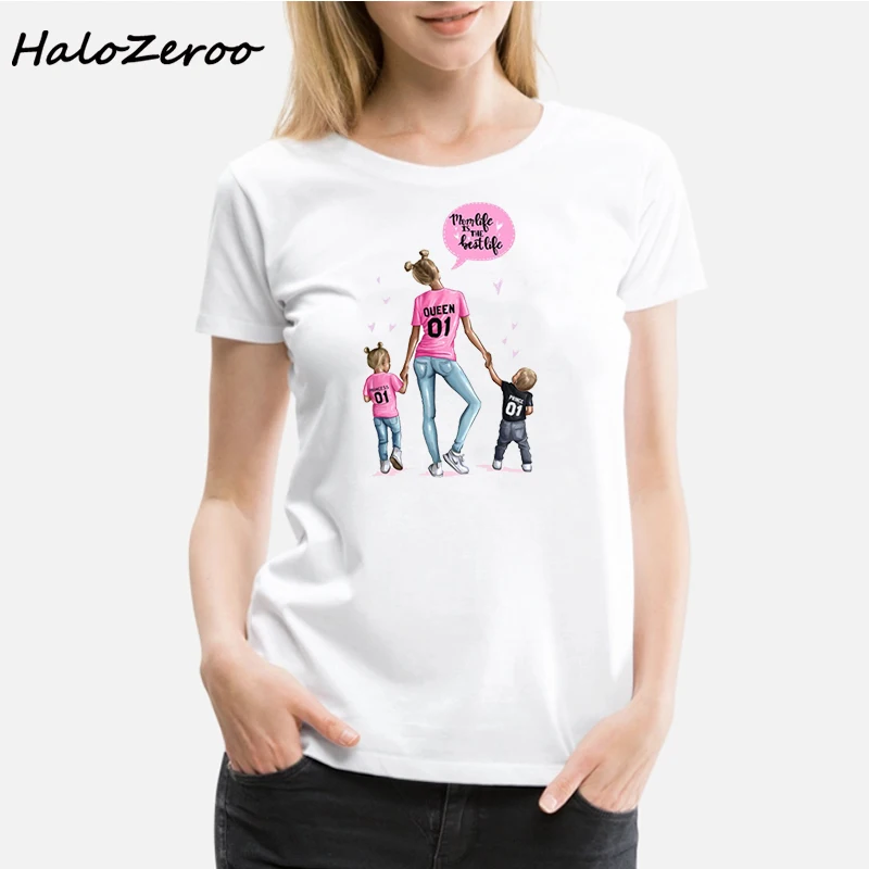 

Super mom T-Shirt Hipster Casual Dia de la madre Tee Graphic Aesthetic Cotton O-Neck Top Gift Mother's Day Tshirt Clothes Mujer
