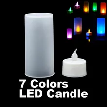 LED Electronic 7 Color Change Changing Floating Flicker Candle Flash Light Lamp font b toys b